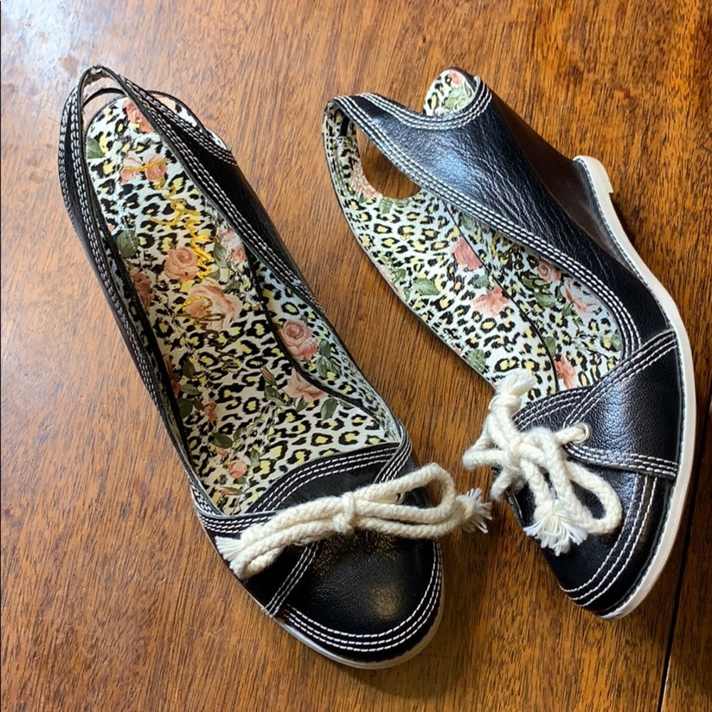 Irregular Choice pump wedge sling back 8